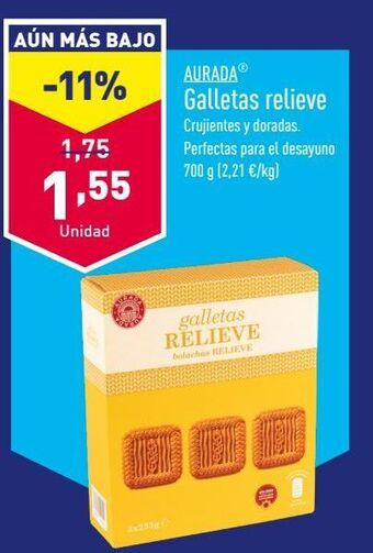 ALDI Galletas relieve aurada oferta