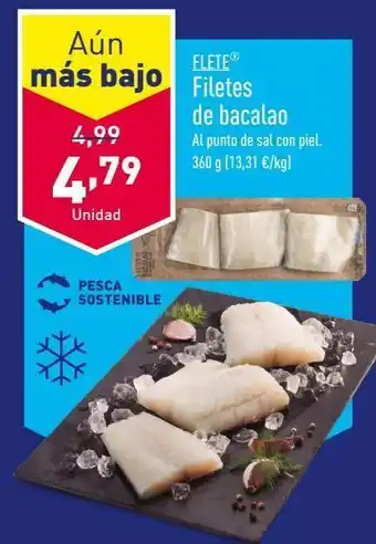 ALDI Filetes de bacalao flete oferta