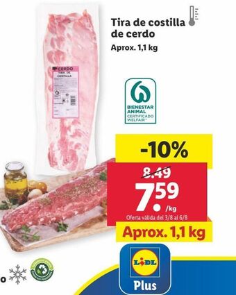 Lidl Costillas de cerdo oferta