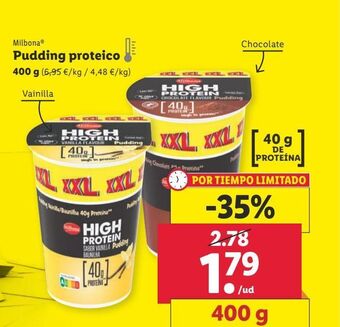 Lidl Pudín milbona oferta