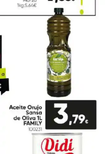Family Cash Aceite Orujo Sansa de Oliva 1L FAMILY 100231 oferta