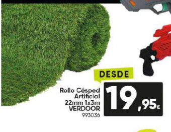Family Cash Rollo Césped Artificial 22mm 1x3m VERDOOR 993036 oferta
