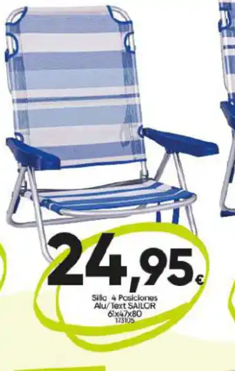 Family Cash Silla 4 Posiciones Alu/Text SAILOR 61x47x80 oferta