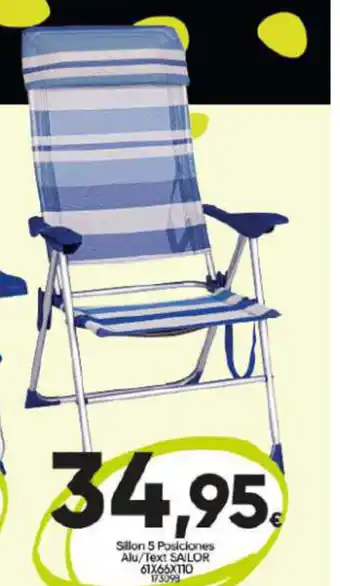 Family Cash Sillon 5 Posiciones Alu/Text SAILOR 61X66X110 175098 oferta
