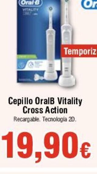 FROIZ Cepillo OralB Vitality Cross Action Recargable. Tecnología 2D. oferta