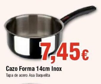 FROIZ Cazo Forma 14cm Inox Tapa de acero Asa Baquelita oferta