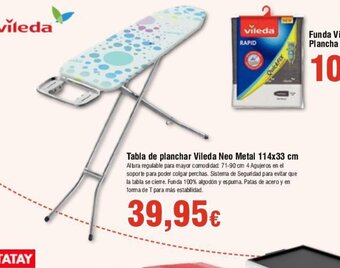 FROIZ Tabla de planchar Vileda Neo Metal 114x33 cm oferta