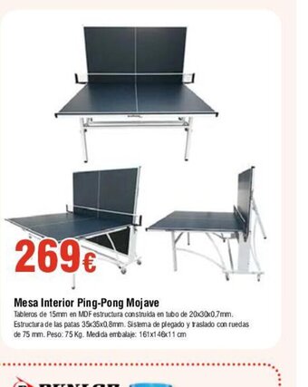 FROIZ Mesa Interior Ping-Pong Mojave oferta