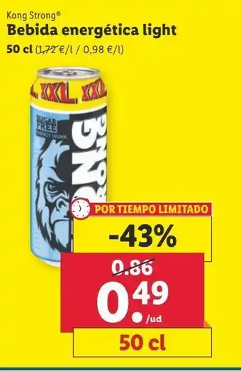 Lidl Bebida energética kong strong oferta