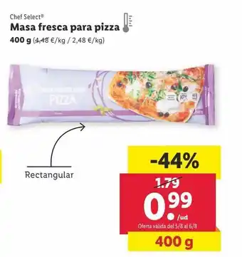 Lidl Masa de pizza chef select oferta