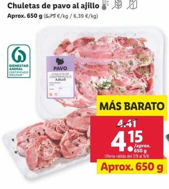 Lidl Chuletas de pavo oferta