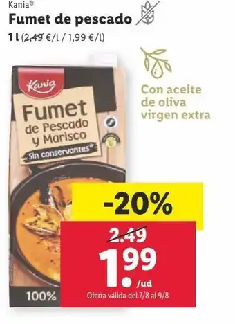 Lidl Caldo de pescado kania oferta