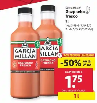 Lidl Gazpacho garcia millan oferta