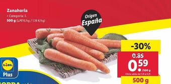 Lidl Zanahorias oferta