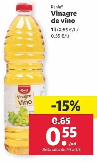 Lidl Vinagre kania oferta