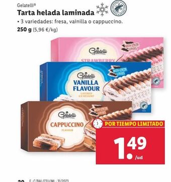 Lidl Tarta helada gelatelli oferta