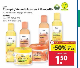 Lidl Productos para el cabello cien oferta