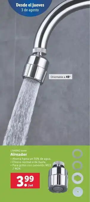 Lidl Aireador de grifo livarno oferta