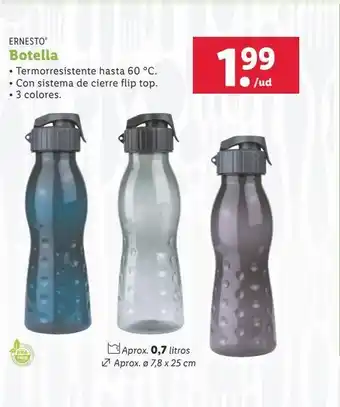 Lidl Botella de vidrio ernesto oferta