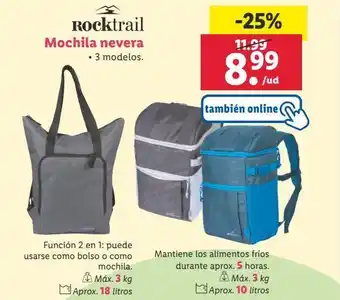 Lidl Mochila nevera rocktrail oferta