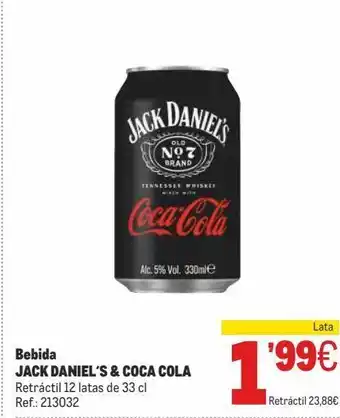 Makro Bebidas jack daniel's oferta