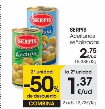 Eroski Serpis aceituna rellena de anchoa 150 g oferta