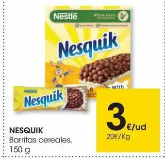 Eroski Nesquik barritas cereales 150 g oferta