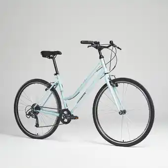 Decathlon Bicicleta de trekking cuadro bajo monoplato 8v riverside 120 azul oscuro oferta