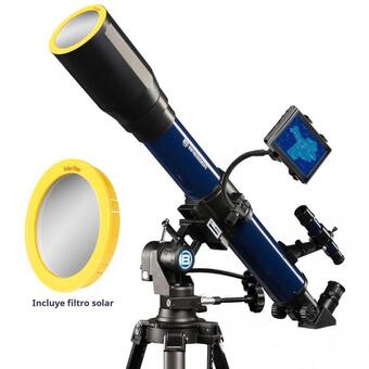 Decathlon Telescopio skylux 70/700 bresser con adaptador para smartphone oferta