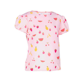 Decathlon Bañador bebé niña camiseta rosa estampado frutas oferta