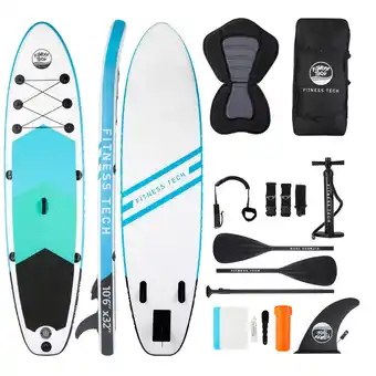 Decathlon Tabla de paddle surf hinchable sup menorca fitness tech 10.6 320x81x15cm oferta
