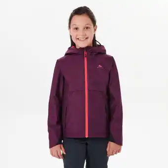 Decathlon Chaqueta impermeable de montaña trekking niños 7-15 años quechua mh500 azul oferta