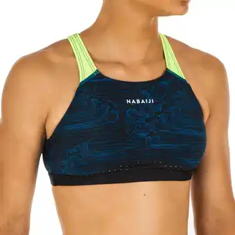 Decathlon Top bikini niña natación nabaiji negro oferta