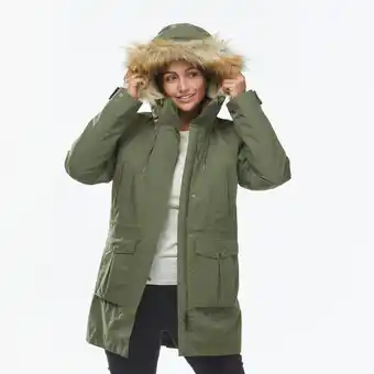 Decathlon Chaqueta de montaña y trekking 3 en 1 impermeable mujer forclaz travel 900 oferta