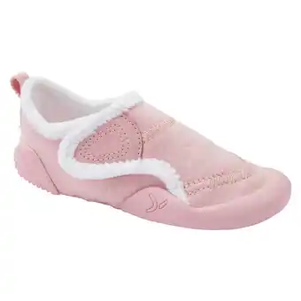 Decathlon Zapatillas bebé primeros pasos domyos 550 forro polar rosa tallas 20 al 30 oferta