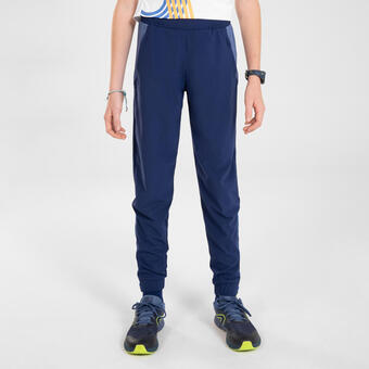 Decathlon Pantalón de running con cremallera niños - kiprun dry+ marino denim azul oferta