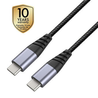 Decathlon Muvit tiger cable usb tipo c a tipo c 2.0 3a 1,2m gris oferta