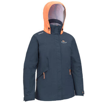Decathlon Chaqueta cortaviento nauticas vela tribord 100 mujer ligera gris capucha oferta