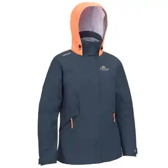 Decathlon Chaqueta cortaviento nauticas vela tribord 100 mujer ligera gris capucha oferta