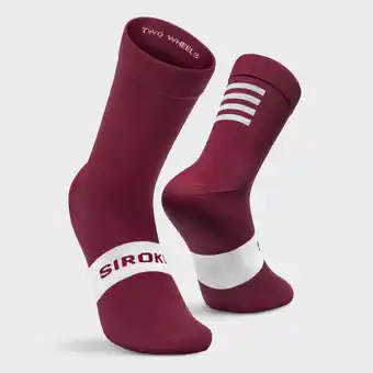 Decathlon Calcetines ciclismo siroko s1 maroon volata burdeos hombre oferta