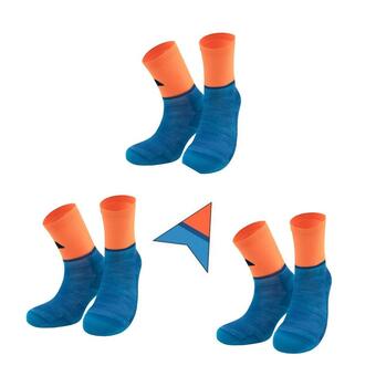 Decathlon Calcetines de ciclismo lana merina naranja azul  3 pack oferta