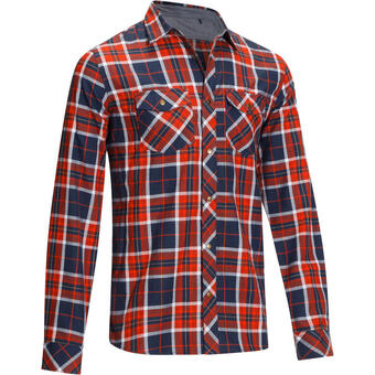 Decathlon Camisa equitación okkso sentier hombre cuadros azul marino/rojo manga larga oferta