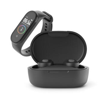 Decathlon Ledwood pack kepler auriculares true wireless y pulsera de actividad, negro oferta