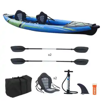 Decathlon Kayak hinchable 2 plazas - kohala hawk 385 x 80x38 cm oferta