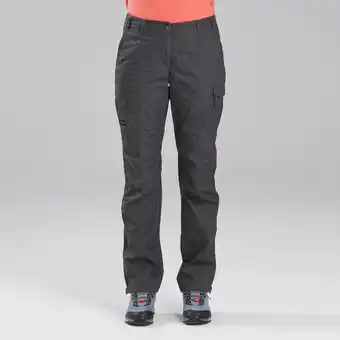 Decathlon Pantalón de montaña y trekking mujer forclaz travel 100 gris oferta