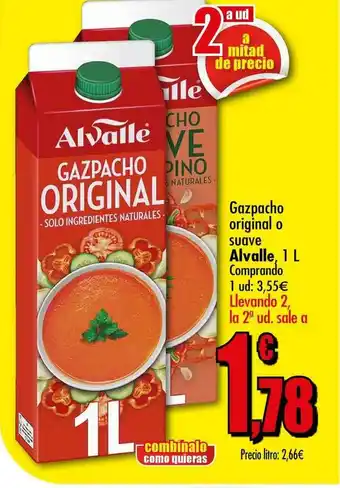 Unide Supermercados Gazpacho Original O Suave Alvalle, 1 L oferta