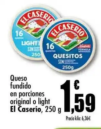 Unide Supermercados El Caserío Queso Fundido En Porciones Original O Light 250 G oferta