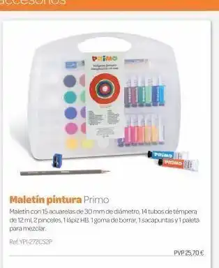 Dideco Primo t maletín pintura primo maletin con 15 acuarelas de 30 mm de diámetro, 14 tubos de tempera de 12 ml 2 pinceles, 1 lá oferta