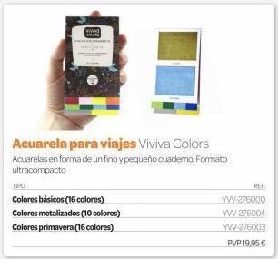 Dideco Wind  tipo  colores básicos (16 colores)  colores metalizados (10 colores) colores primavera (16 colores)  acuarela para viaj oferta