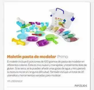Dideco Maletín pasta de modelar primo el maletin incluye 6 porciones de 100 gramos de pasta de modelar en diferentes colores. esta oferta